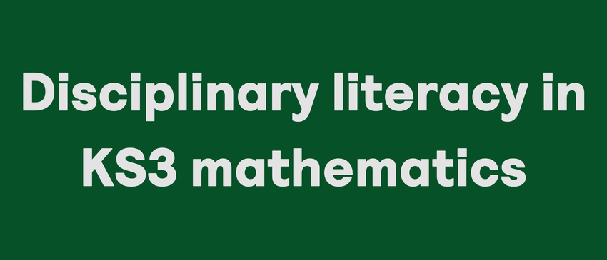 Literacy in KS3 mathematics banner