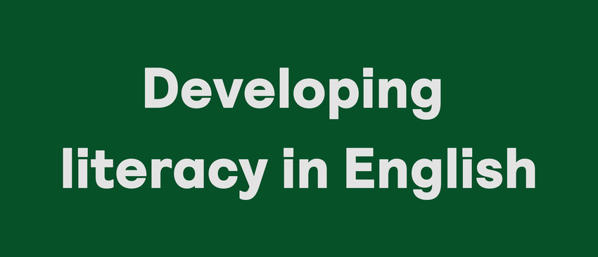 Literacy in English banner