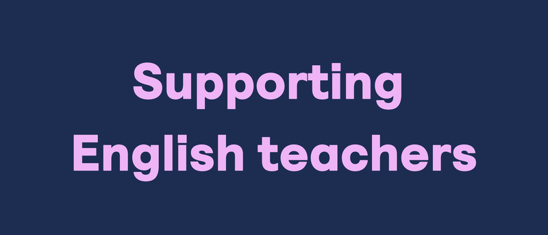 Supporting English teachers banner