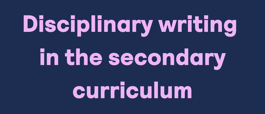 Disciplinary writing banner