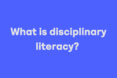 What is disciplinary literacy thumbnail