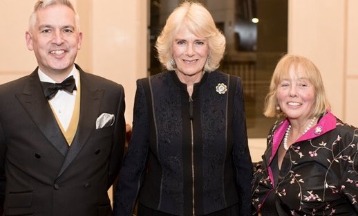 Jonathan Douglas, HRH The Duchess of Cornwall, Julia Cleverdon - Gala dinner 2018