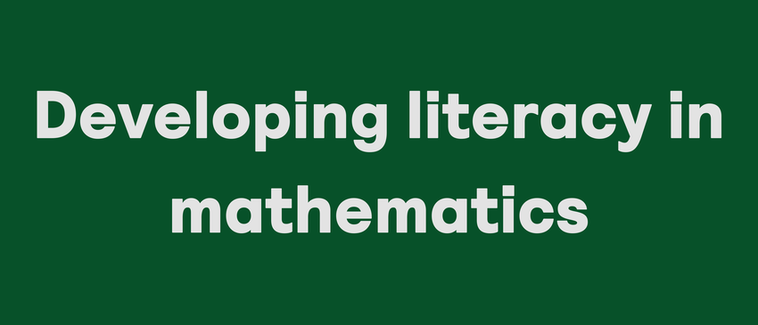 Literacy in mathematics banner