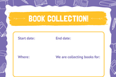 Book collection drive poster
