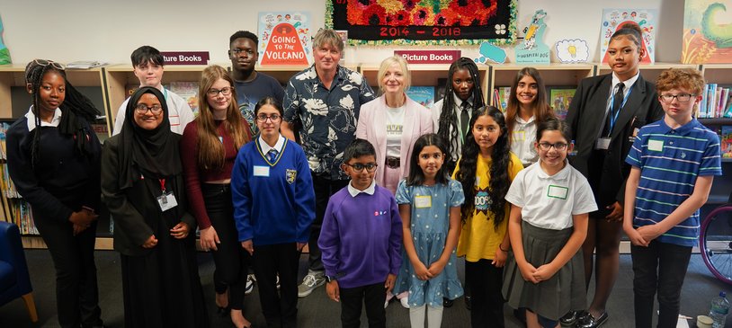 West Yorkshire Poet Laureate finalists 2023 with Simon Armitage and Mayor Tracy Brabin