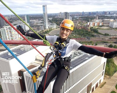 Fundraising abseil over London with the National Literacy Trust