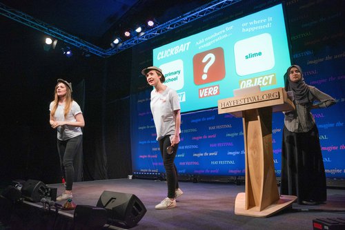 NewsWise at Hay Festival on stage