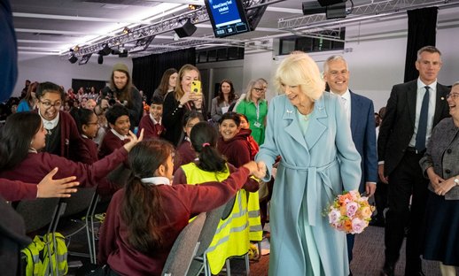Her Majesty The Queen meets children in Bradford 2025
