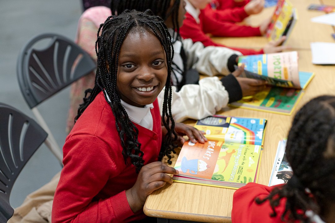 Children used Emily Coxhead's new book to source fun and happy facts