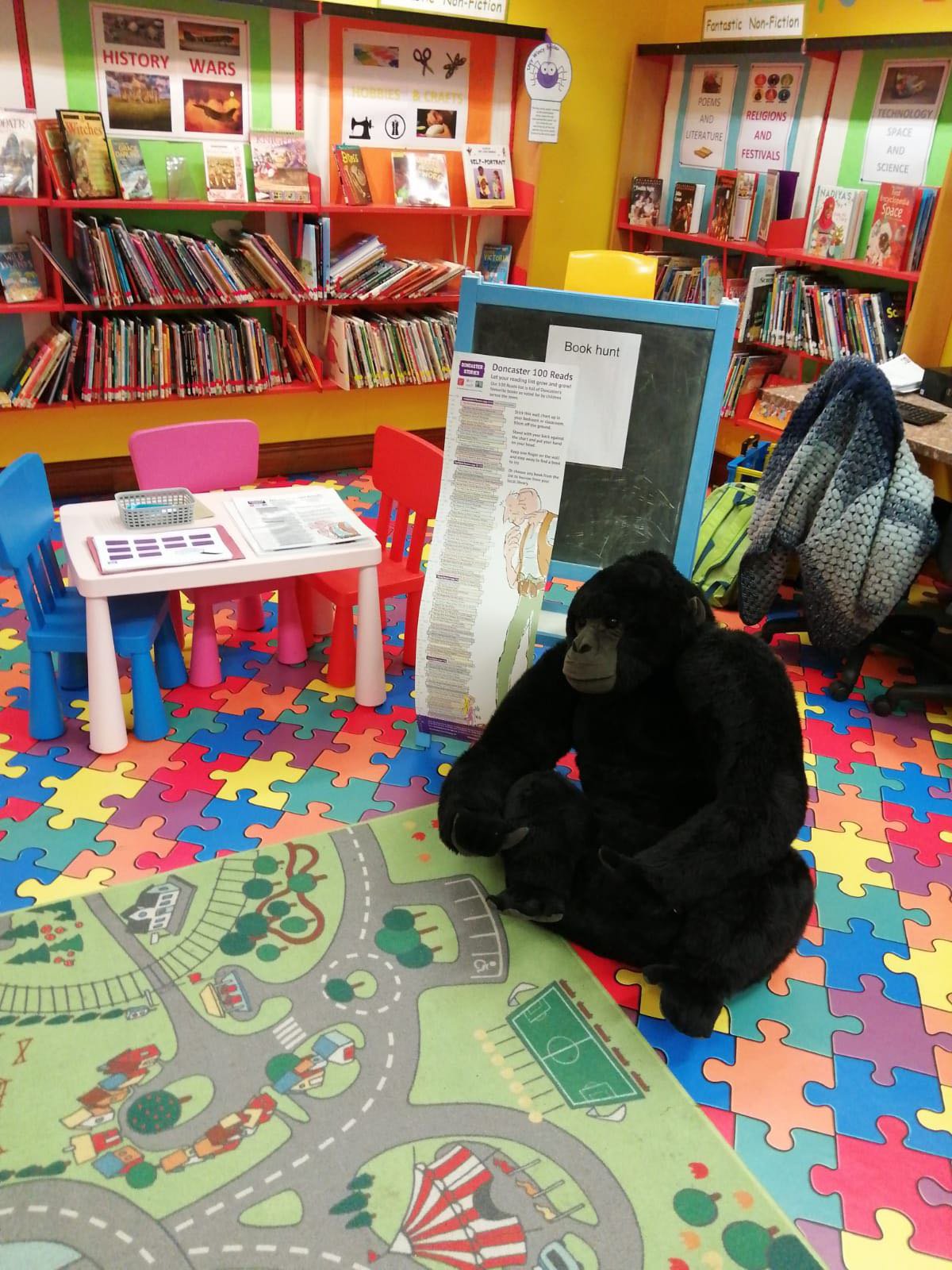 Graham gorilla reading for pleasure libraries