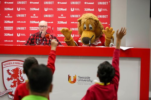 NewsWise press conference with Roary the Lion.jpg