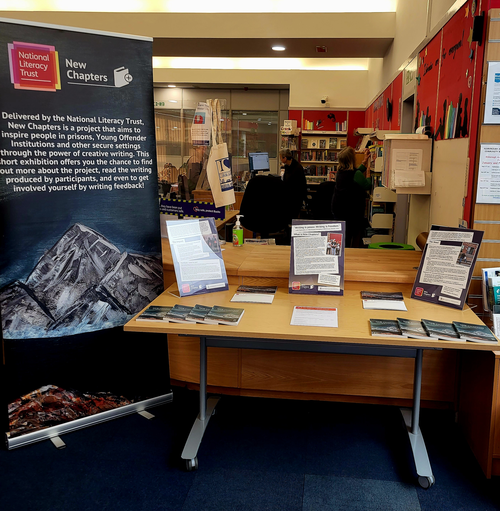 New Chapters Exhibition in Princes Risborough Library, Buckinghamshire.