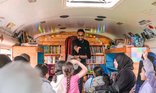 Bradford Stories Bus event with Imran