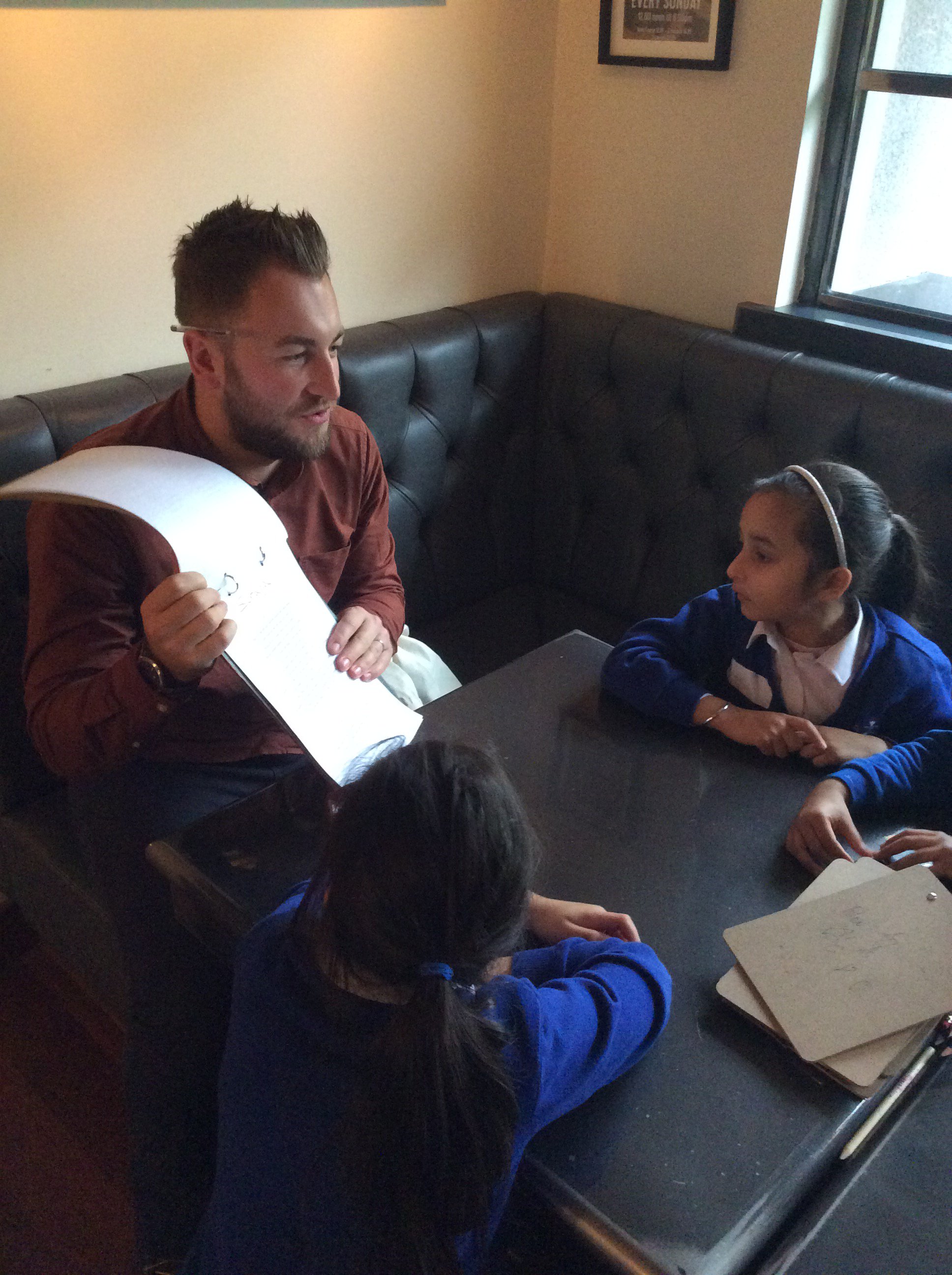 Head chef with children