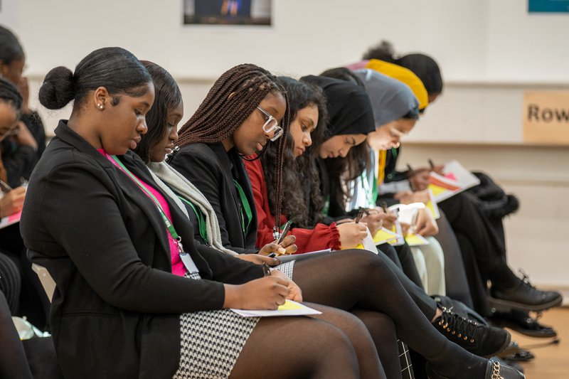 Students at Women in Leadership London panel