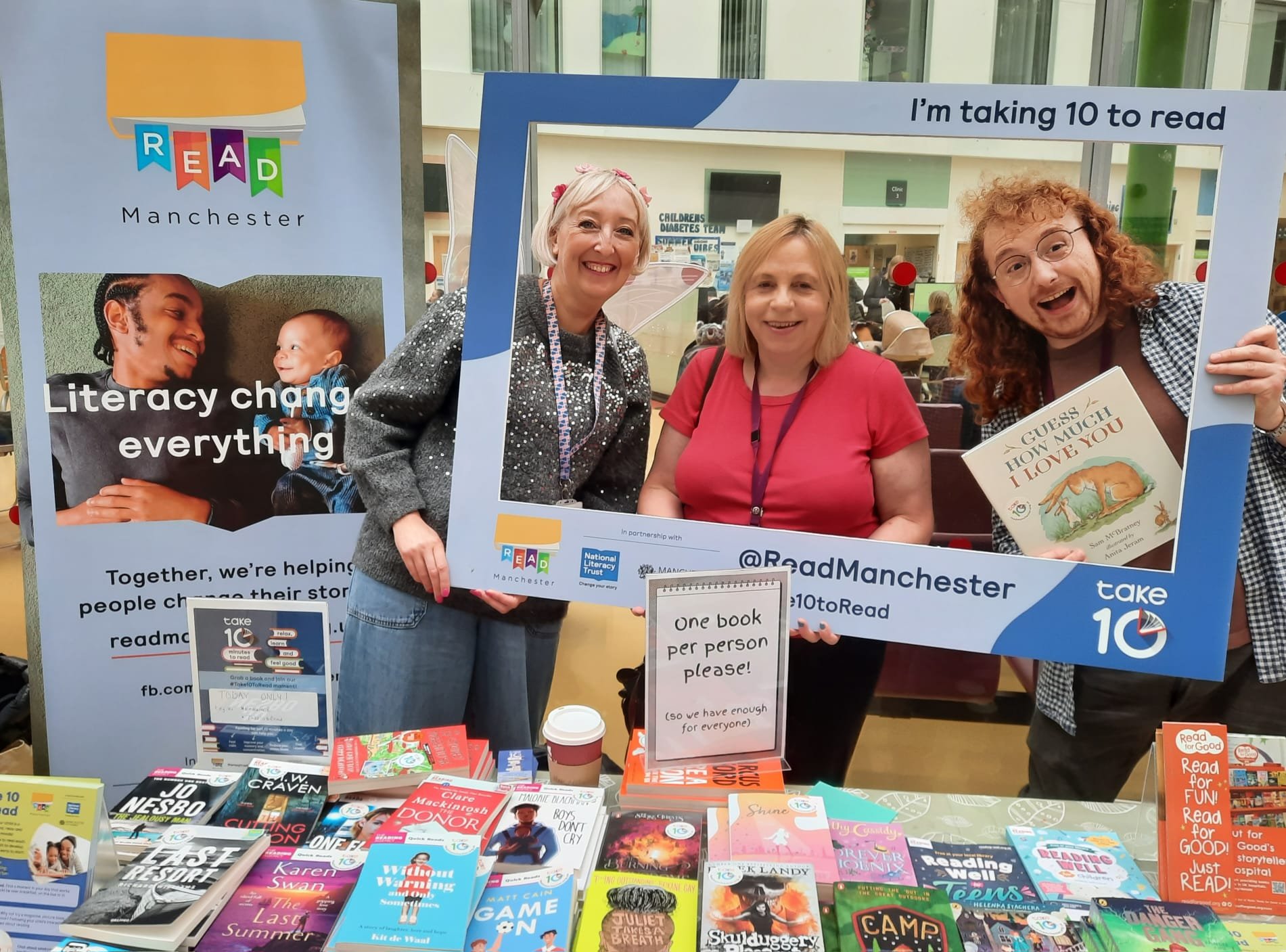 Take 10 Read Manchester team at Royal Manchester Childrens Hospital 8 Oct 24