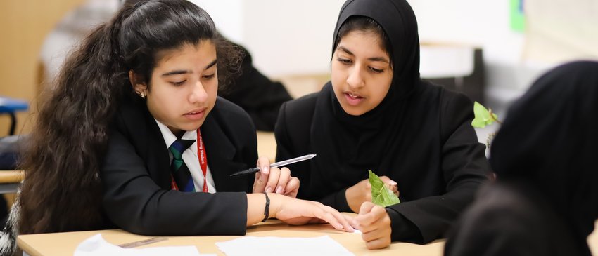 Writing for pleasure_schools Two secondary school pupils take part in poetry writing workshop