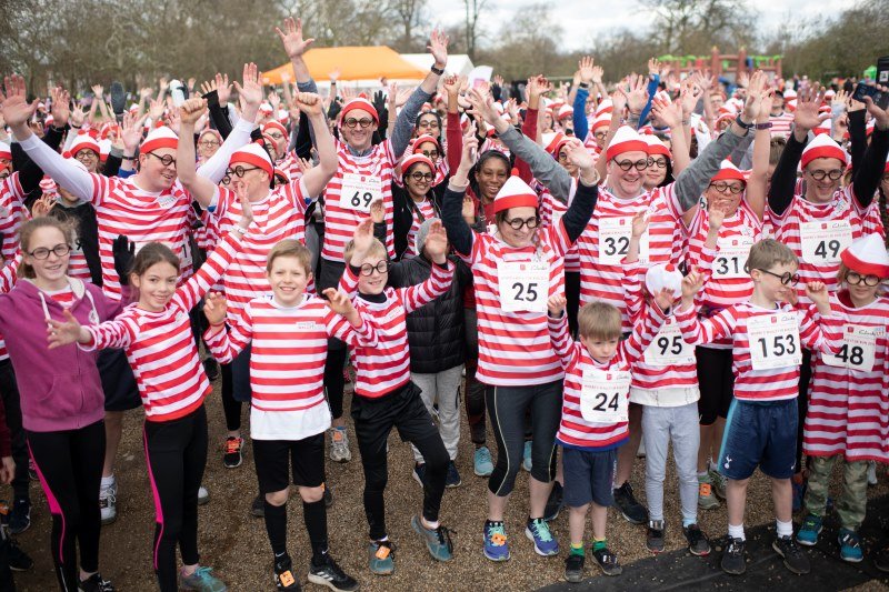 A crowd of Where's Wally? Fun runners