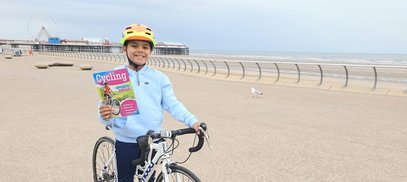 Milan Blackpool cycling on Promenade