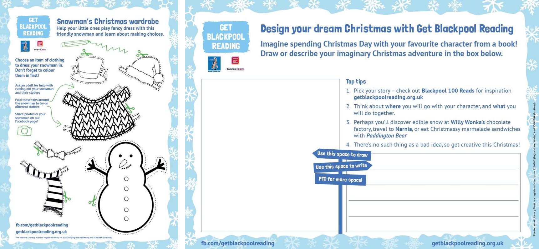 Blackpool Christmas activity sheets